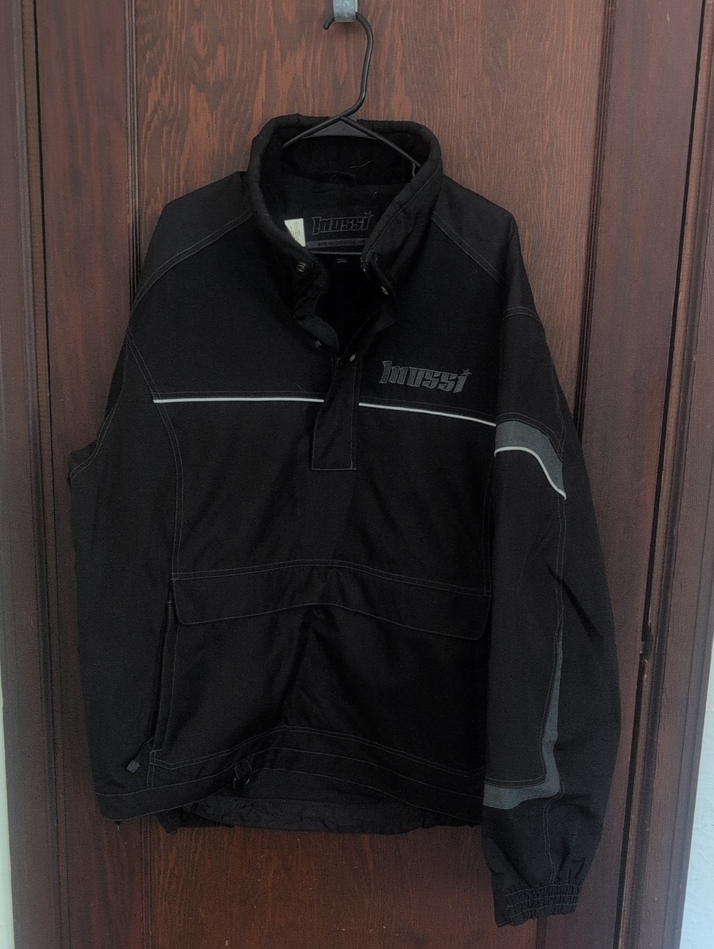 Mossi Racing Husst Black Men's Pullover Windbreaker Jacket